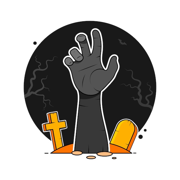 Vector zombie hand