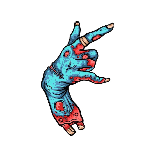 Vector zombie hands-serie