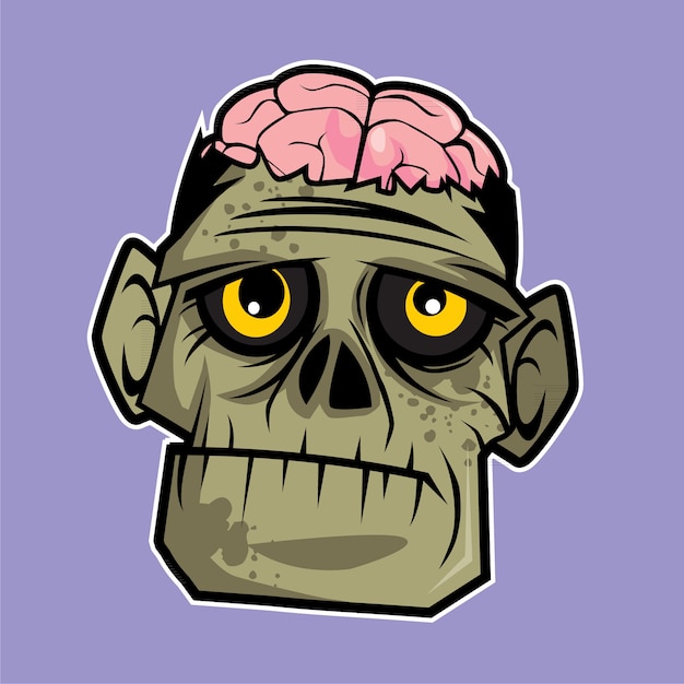 Zombie head - big sad zombie