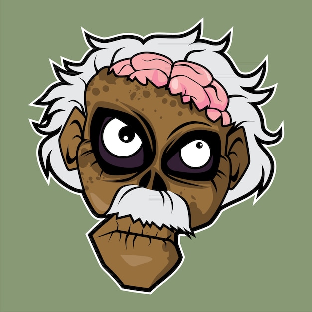 Zombie head - genius physicist