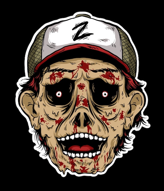 Zombie head illustration