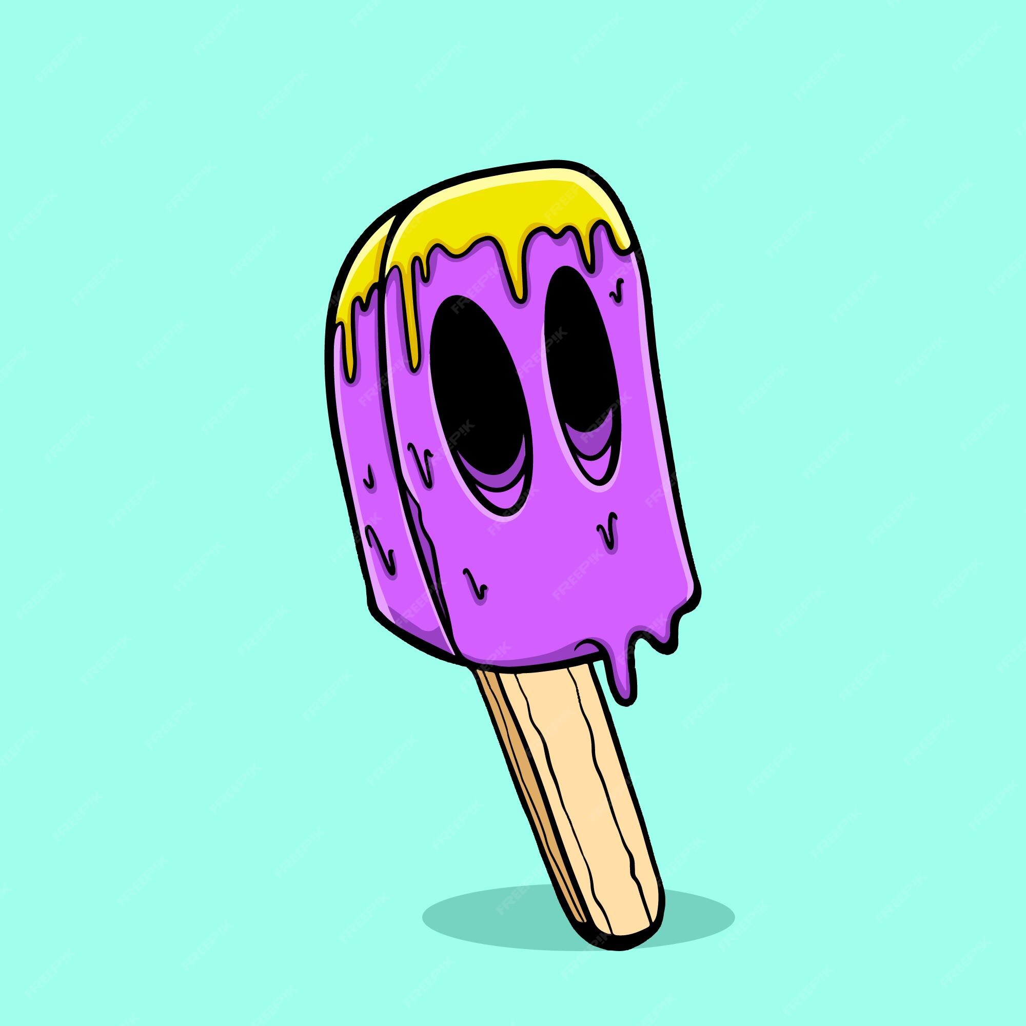 Premium Vector | Zombie ice cream stick illustration01