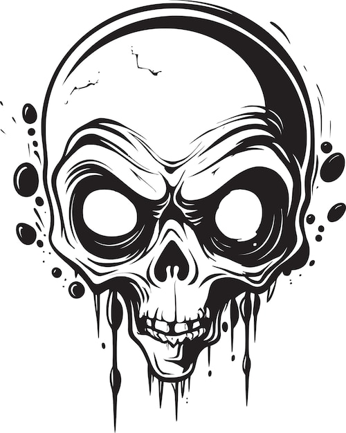 Vector zombie infused candy skull vector horror treat delight vector icon