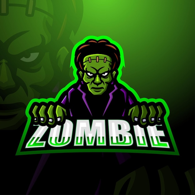 Illustrazione di esport mascotte zombie