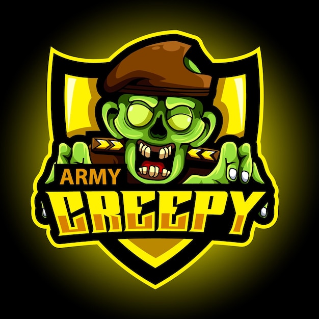 Zombie mascot esport logo