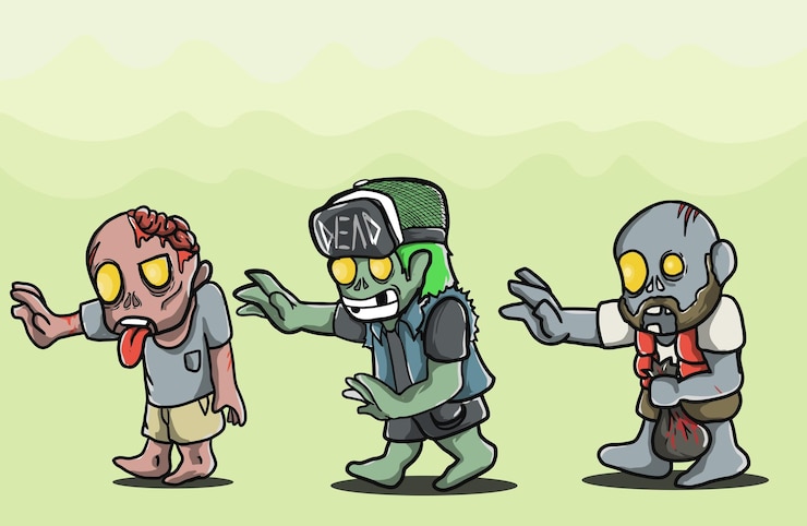 Vector zombie parade