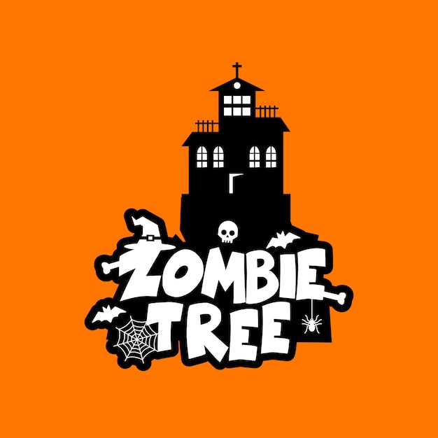 Zombie party typography design vector