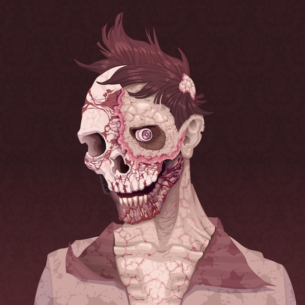 Vector zombie portrait