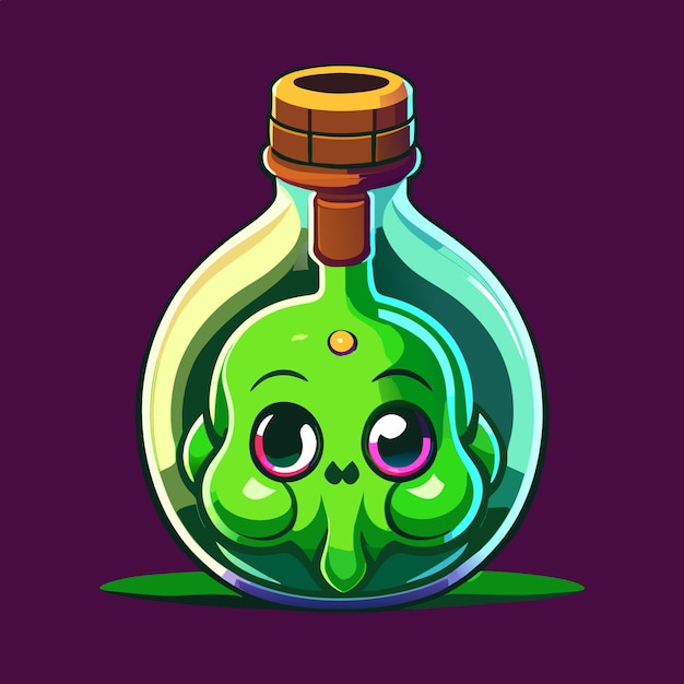 Zombie potion cartoon style