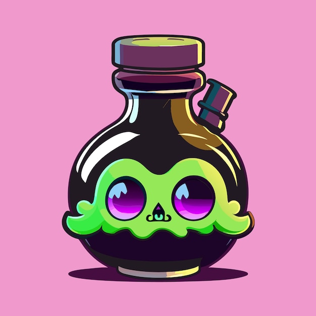 Zombie potion cartoon style