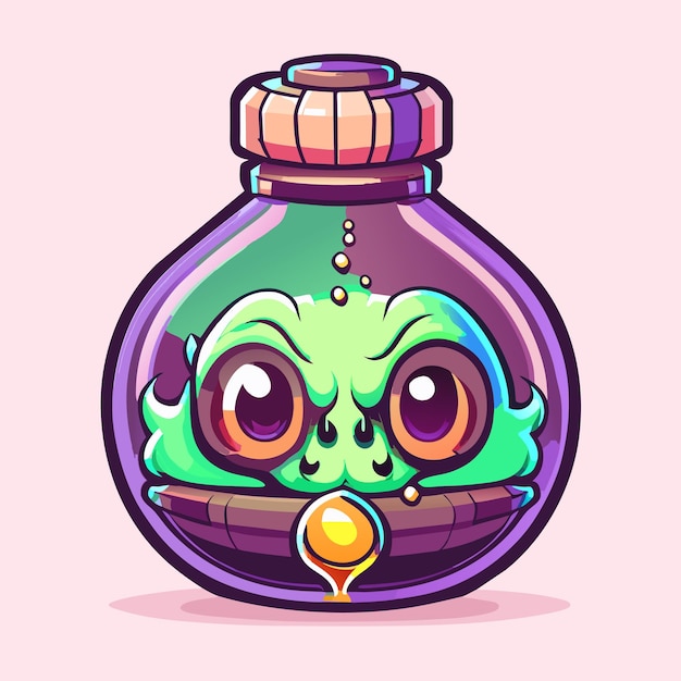 Vector zombie potion cartoon style