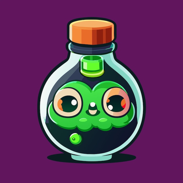 Vector zombie potion cartoon style