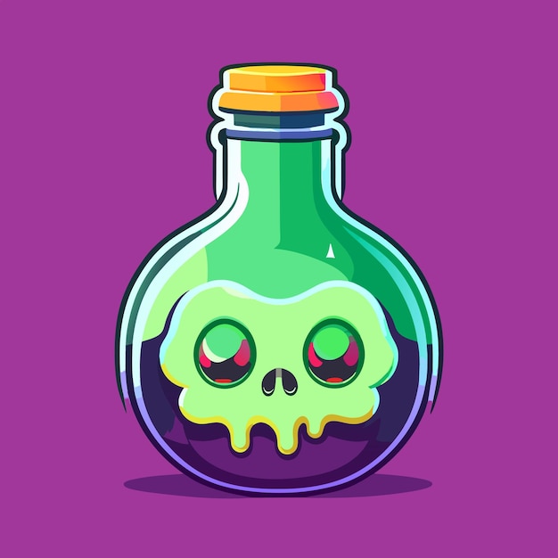 Zombie potion cartoon style