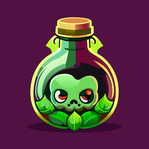 Zombie potion cartoon style