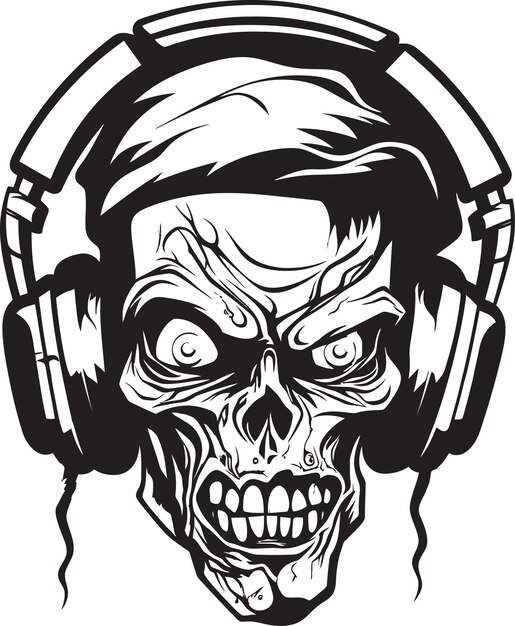 Zombie Rhyme Tactics Hip Hop Style Dreadful Beats Zombie Hip Hop Vector