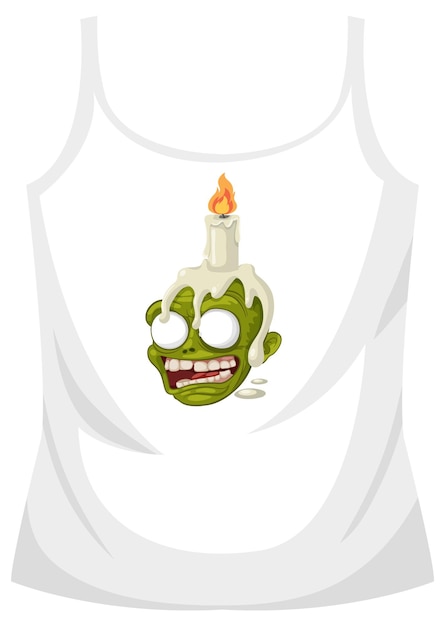 Zombie Skull with Candle Secret Spell Screening Shirt