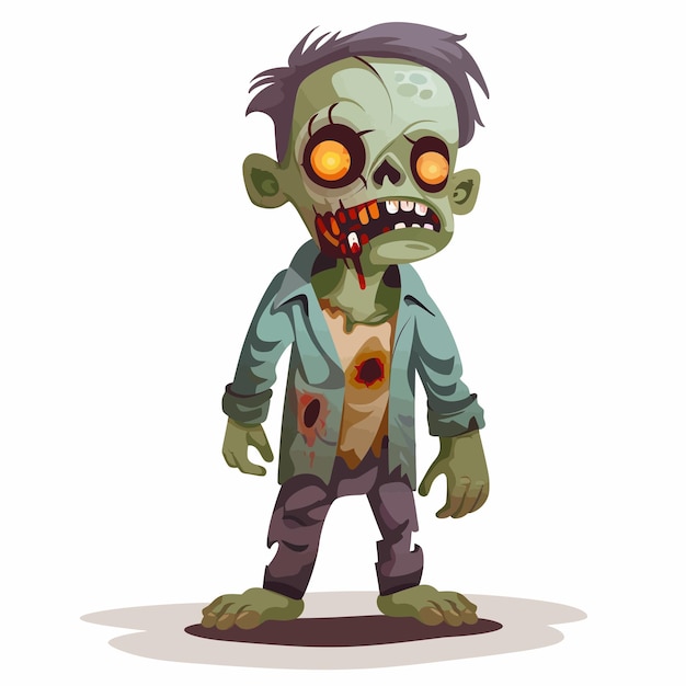 Vector zombie sticker ontwerp in cartoon stijl
