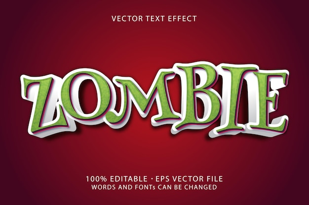 Zombie tekst bewerkbaar lettertype-effect