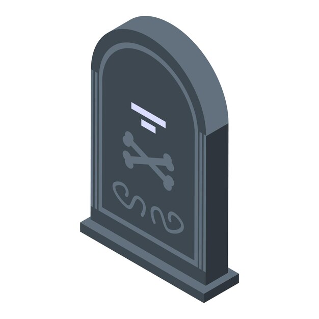 Вектор Иконка могилы зомби. изометрическая иконка вектора могилы зомби для веб-дизайна, выделенная на белом фоне.