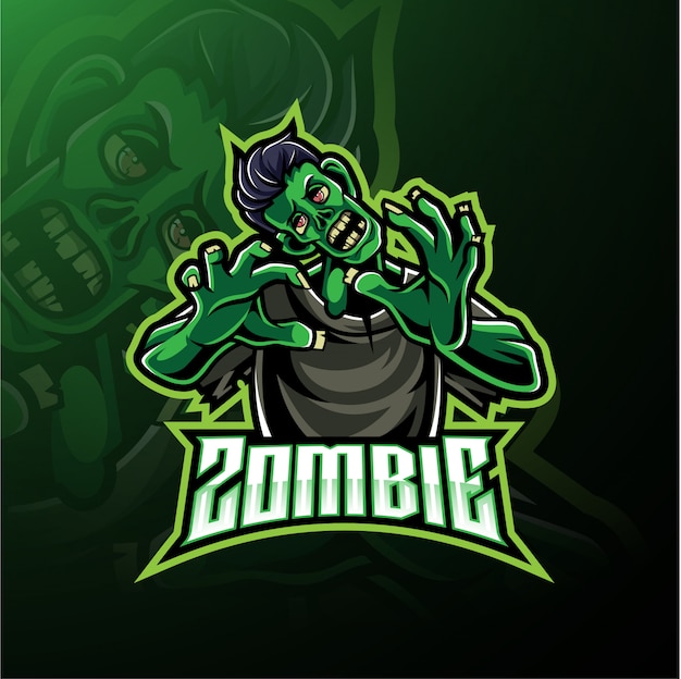 Zombie undead mascot logo