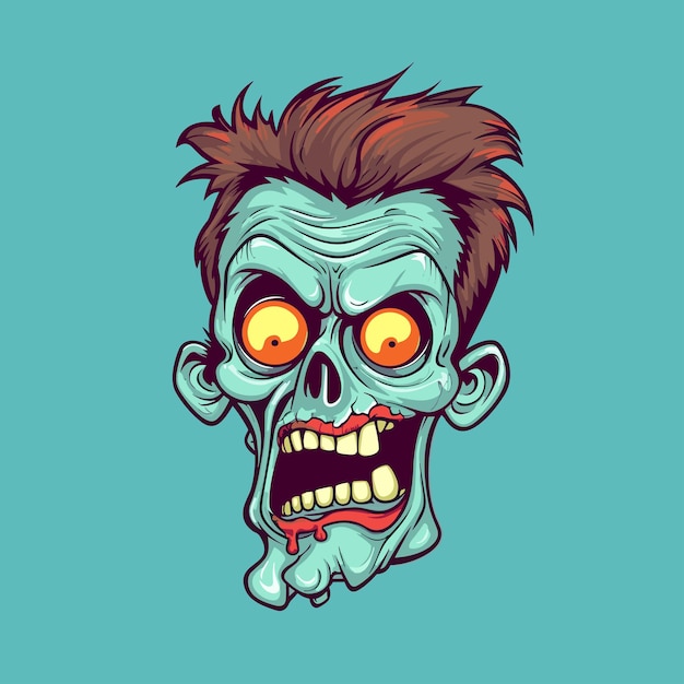 Zombie Vector Logo Simple 2D Vector Art