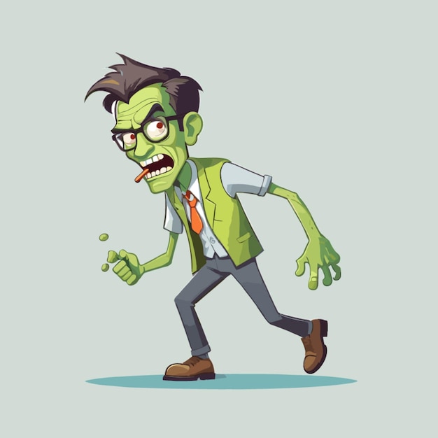 Vector zombie vector on white background