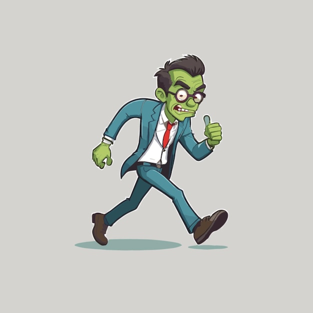 Vector zombie vector on white background