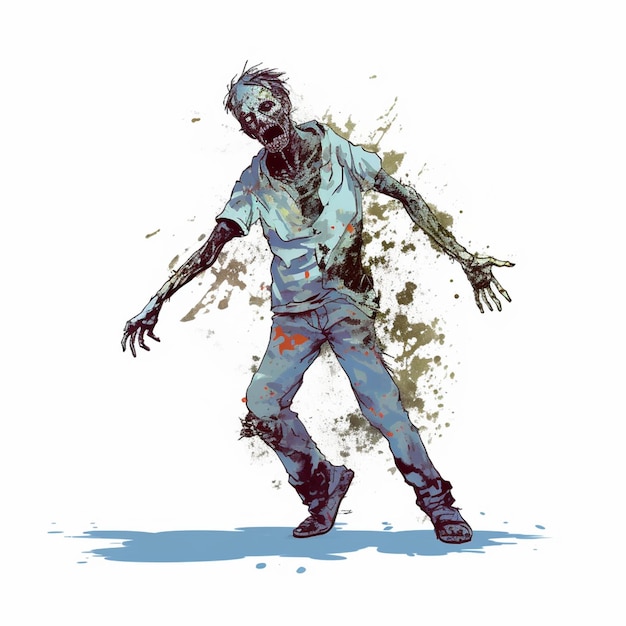 Vector zombie walker ondode vector