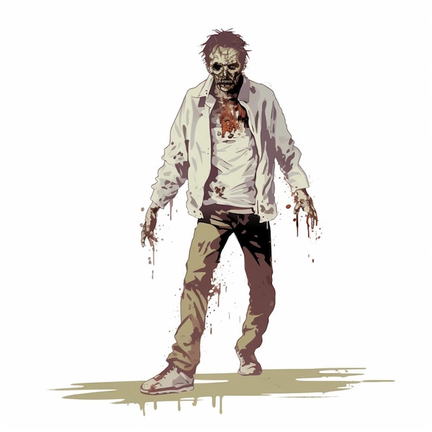 Vector zombie walker undead vector