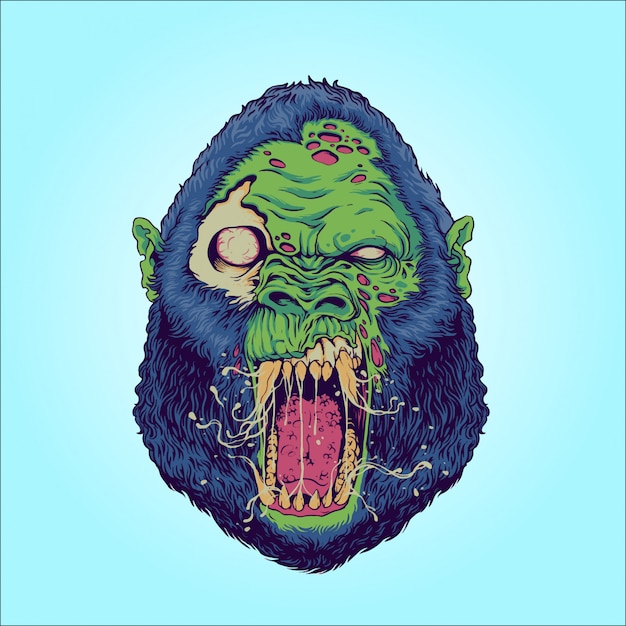 Vector zombierilla: zombie gorilla