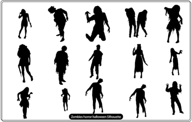 Zombies horror halloween silhouet