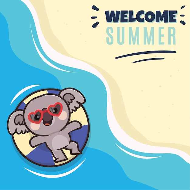 Zomer banner illustratie