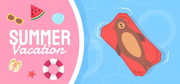 Zomer banner sjabloon illustratie