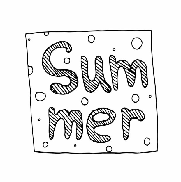 zomer belettering vector