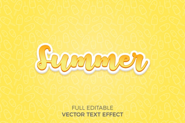 Zomer bewerkbaar vector teksteffect