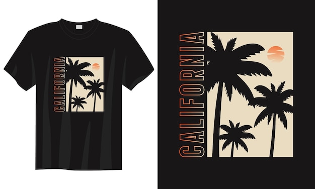 Zomer californië surfen strand retro typografie t-shirt ontwerp