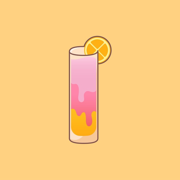 Zomer drankje schattige personages Pink Juice icoon