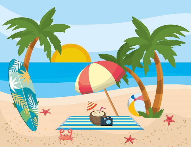 Zomer en vakantie pictogramserie