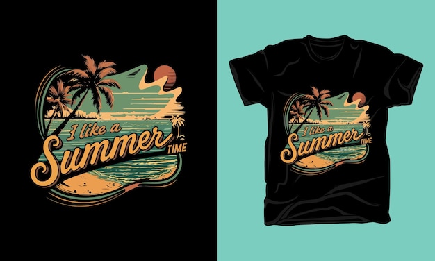 zomer grafische typografie vintage t-shirt design