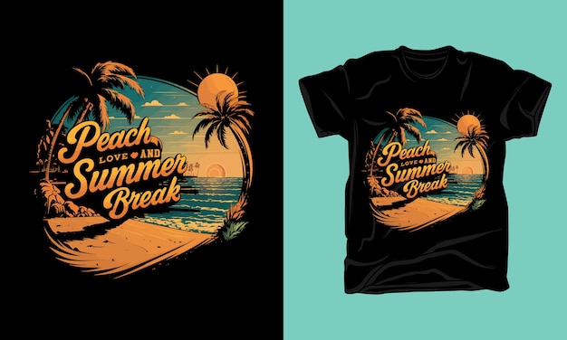 zomer grafische typografie vintage t-shirt design