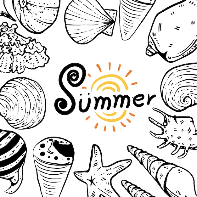 Zomer illustratie achtergrond