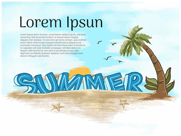 Zomer illustratie vector eps 10