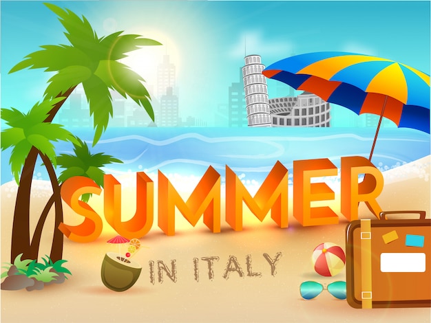 Zomer in italië poster