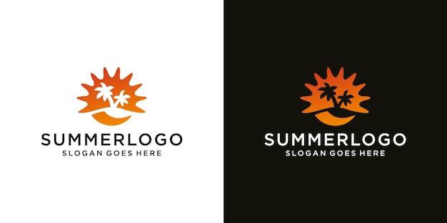 zomer logo modern pictogram ontwerpsjabloon