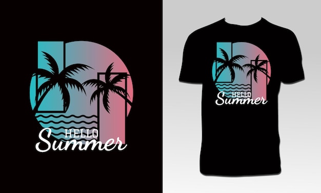 Zomer minnaar T-shirt ontwerp