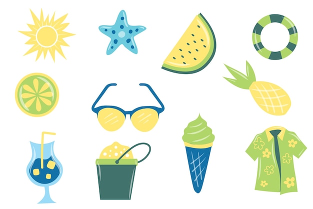 Zomer Ontwerpen Platte Vector Icon