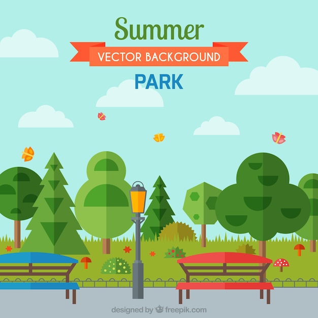 Vector zomer park