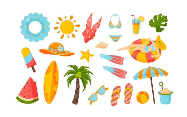 Vector zomer reizen illustraties