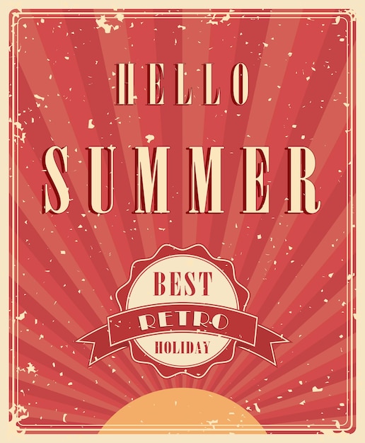 Zomer retro poster2