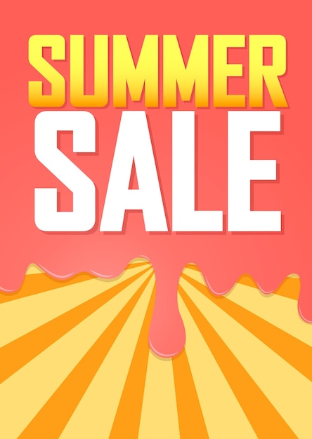 Vector zomer sale korting poster ontwerp sjabloon winkelaanbieding banner